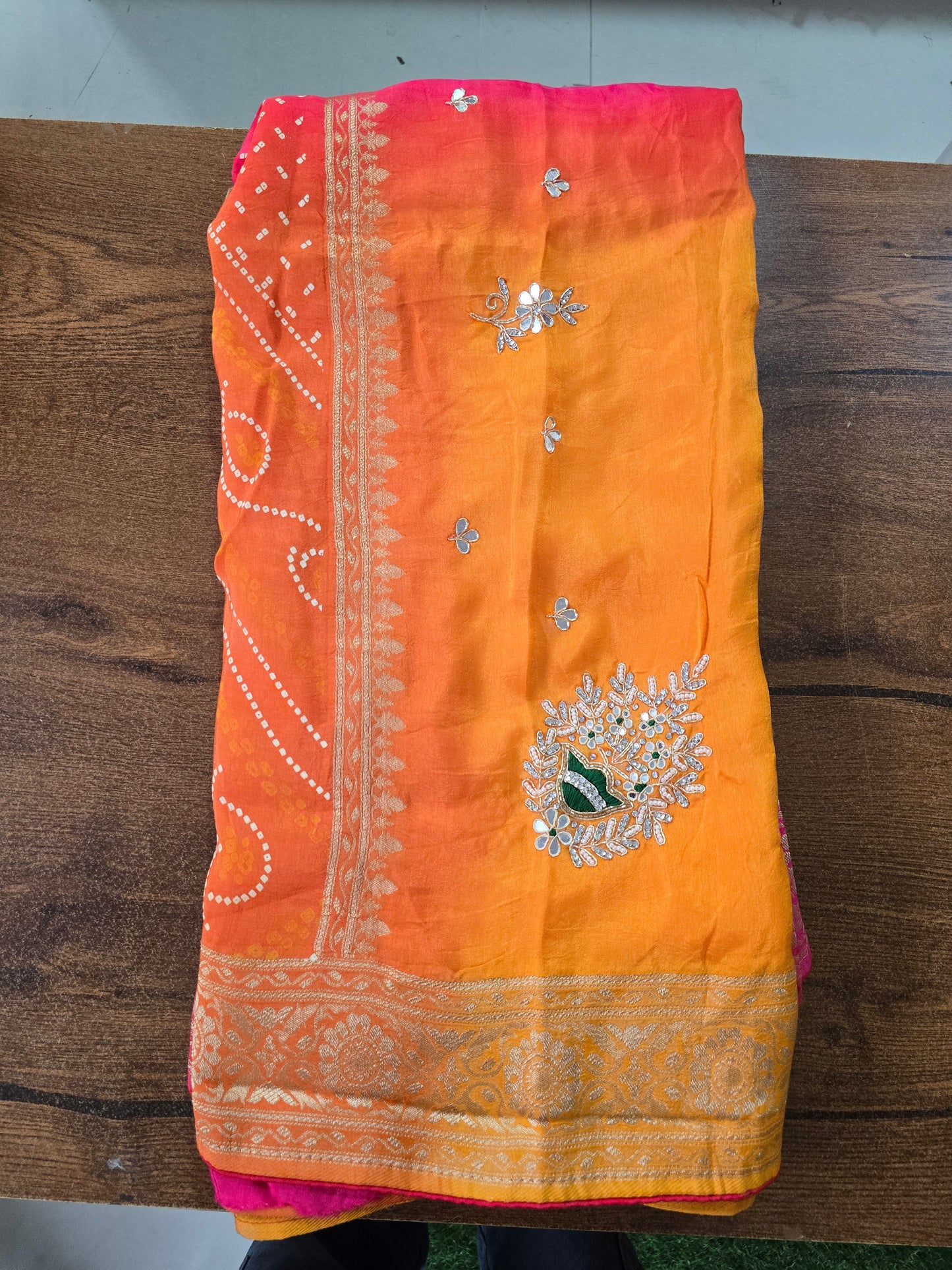 Bandhej Work Saree || A86 ||
