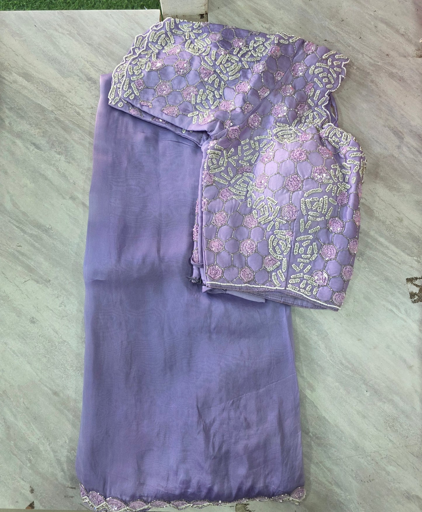 Stich Blouse Pure Saree || A 245 || 7400