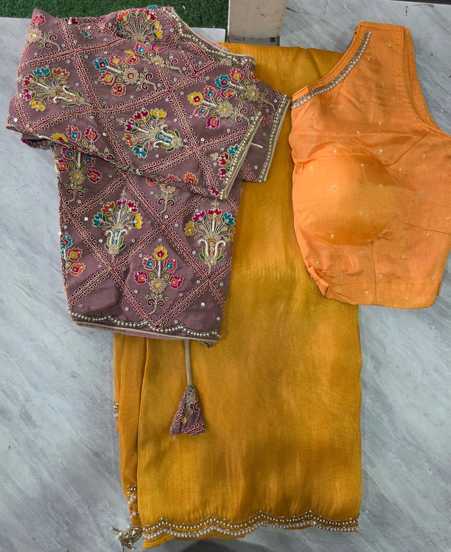 Stich Blouse Pure Saree || A254 || 5800 ||
