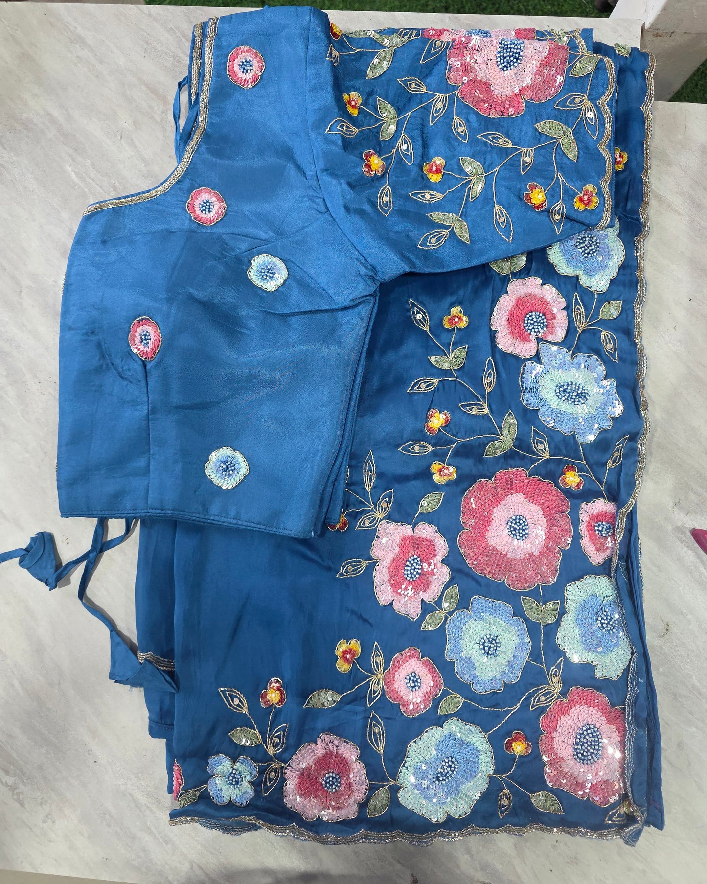 Stich Blouse Pure Saree || A257 || 8680