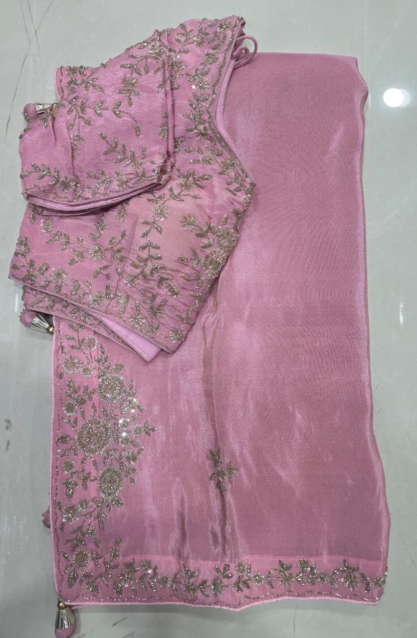 Stich Blouse Pure Saree || A265 || 7800 ||