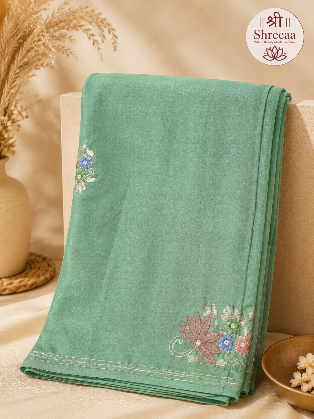H.O Silk Saree with designer border || A16 ||