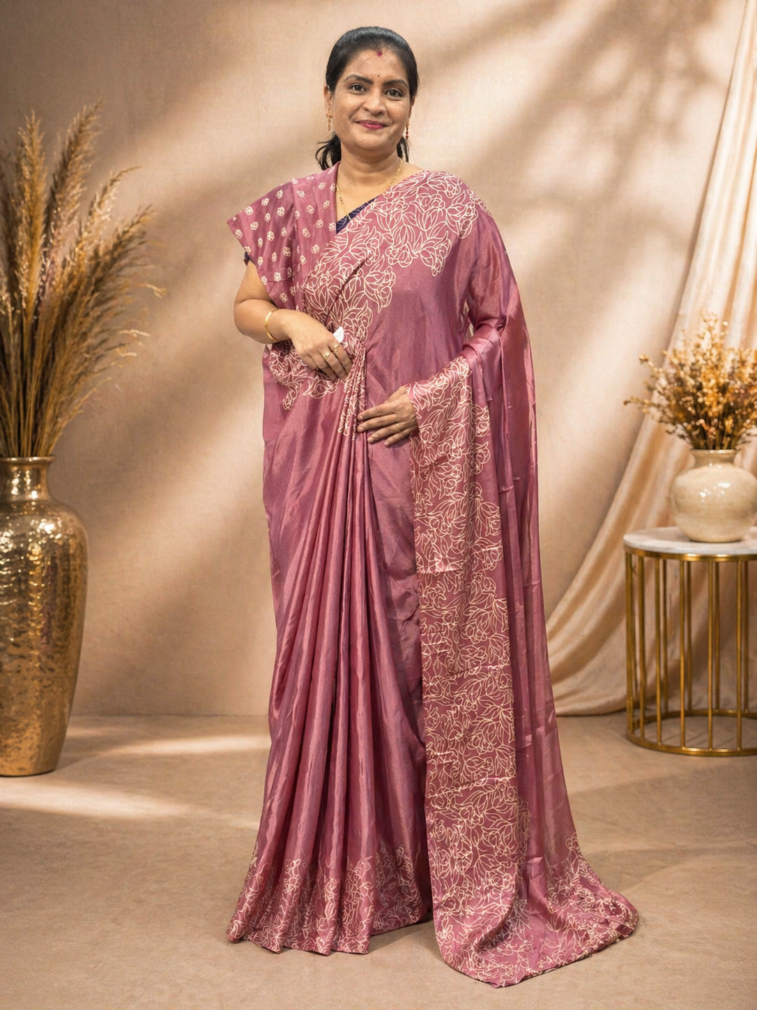Premium Crape Jorget Saree ||