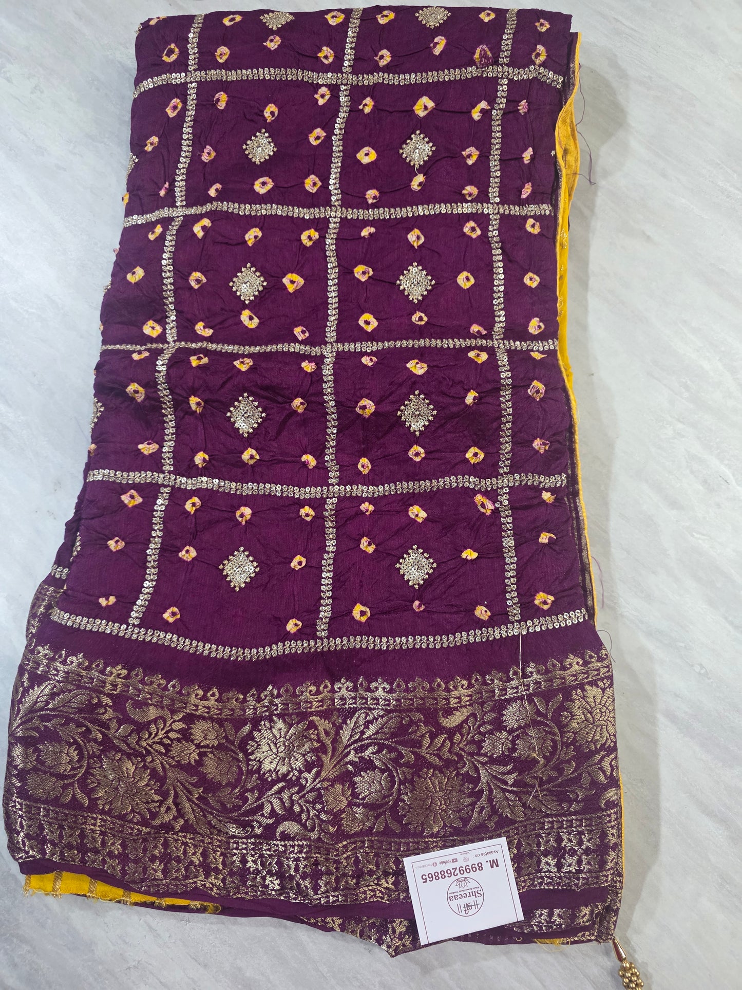 Handbandhej Pure H.o silk saree ||A414||2550