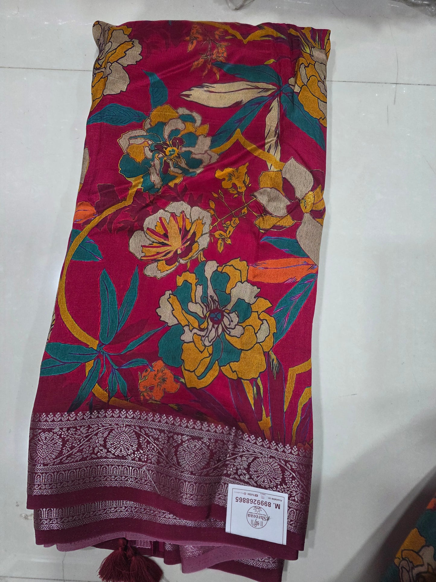 Muslin silk saree ||A395||2450
