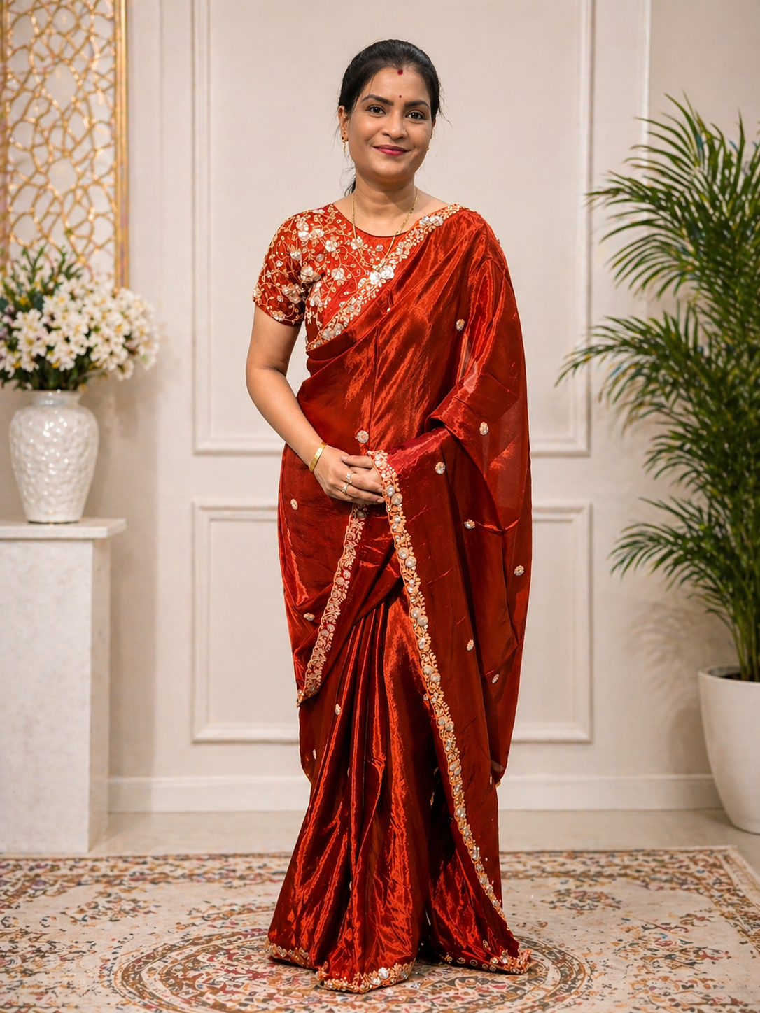 Partywear saree with stich blouse || SSB001 ||
