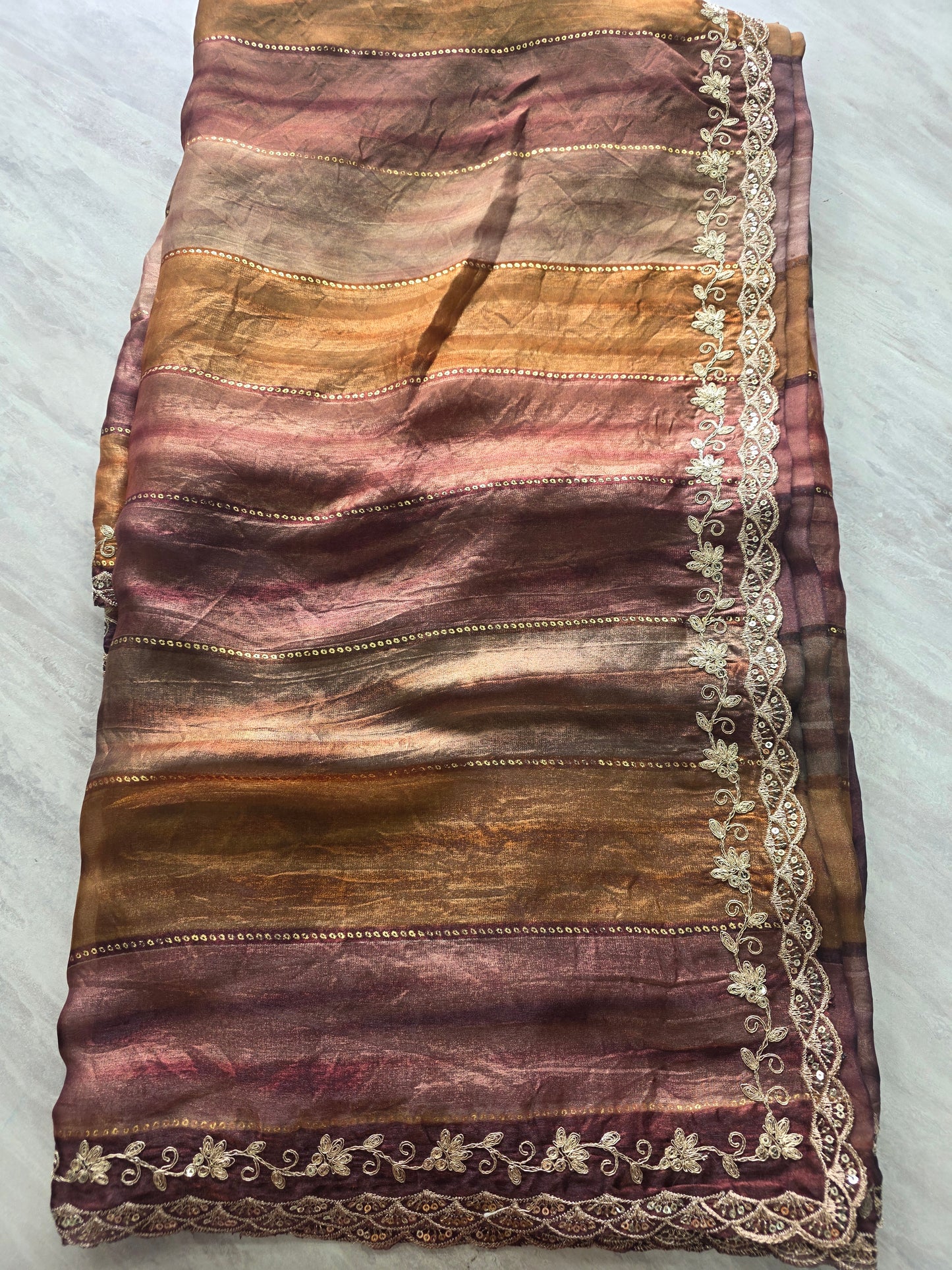 Fancy Tissue Silk  Saree || A23 ||