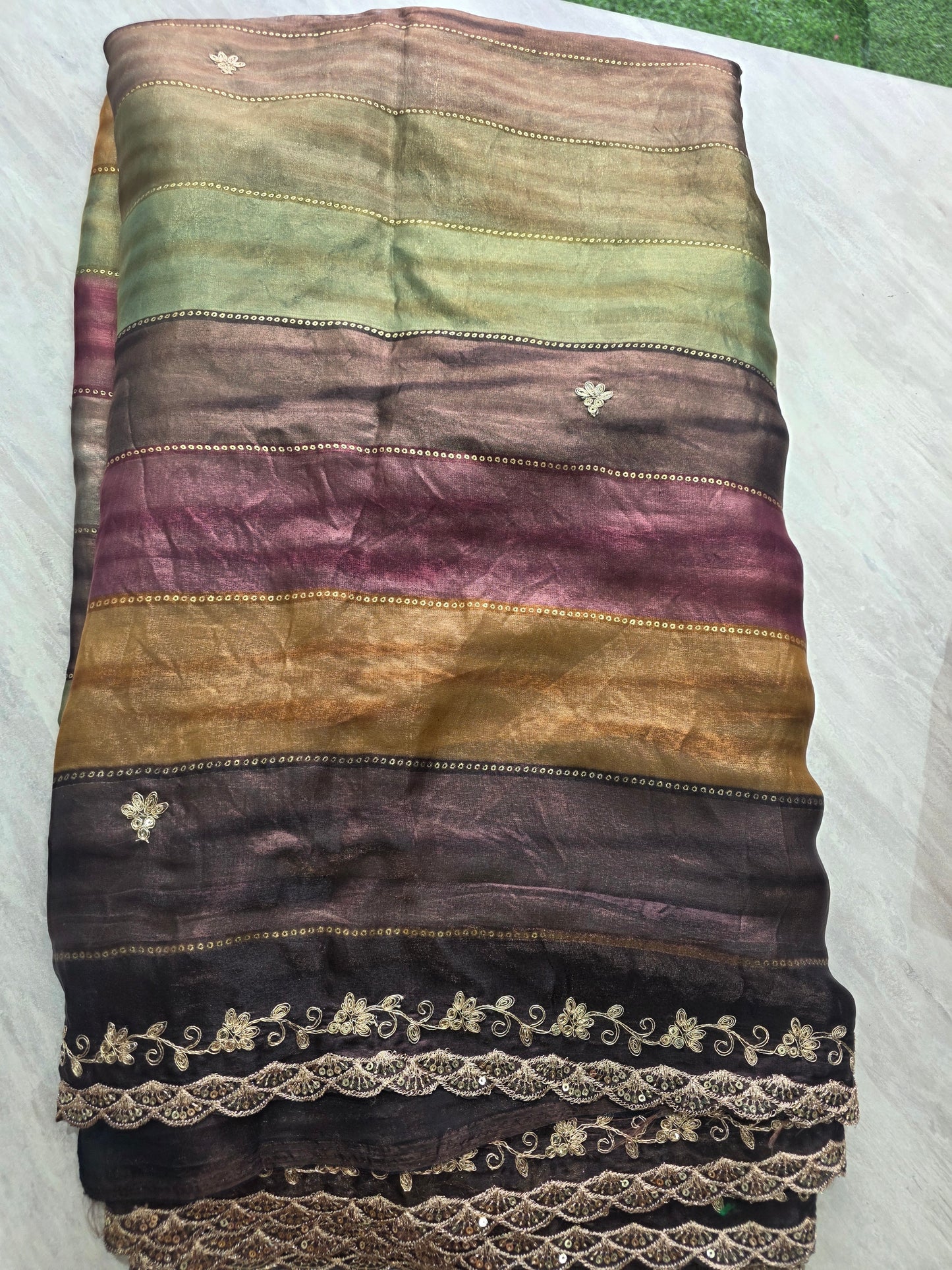Fancy Tissue Silk  Saree || A23 ||