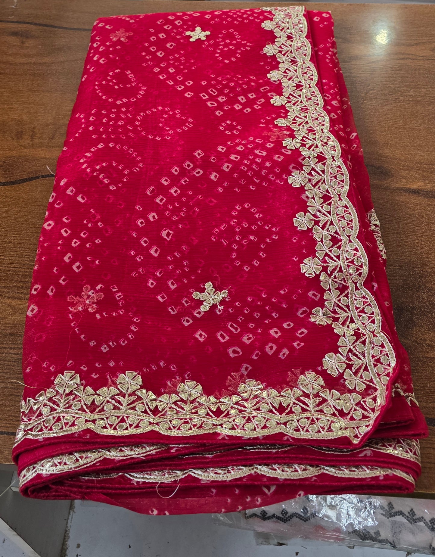 Pure Shiffon Bandhej Saree || A88 ||
