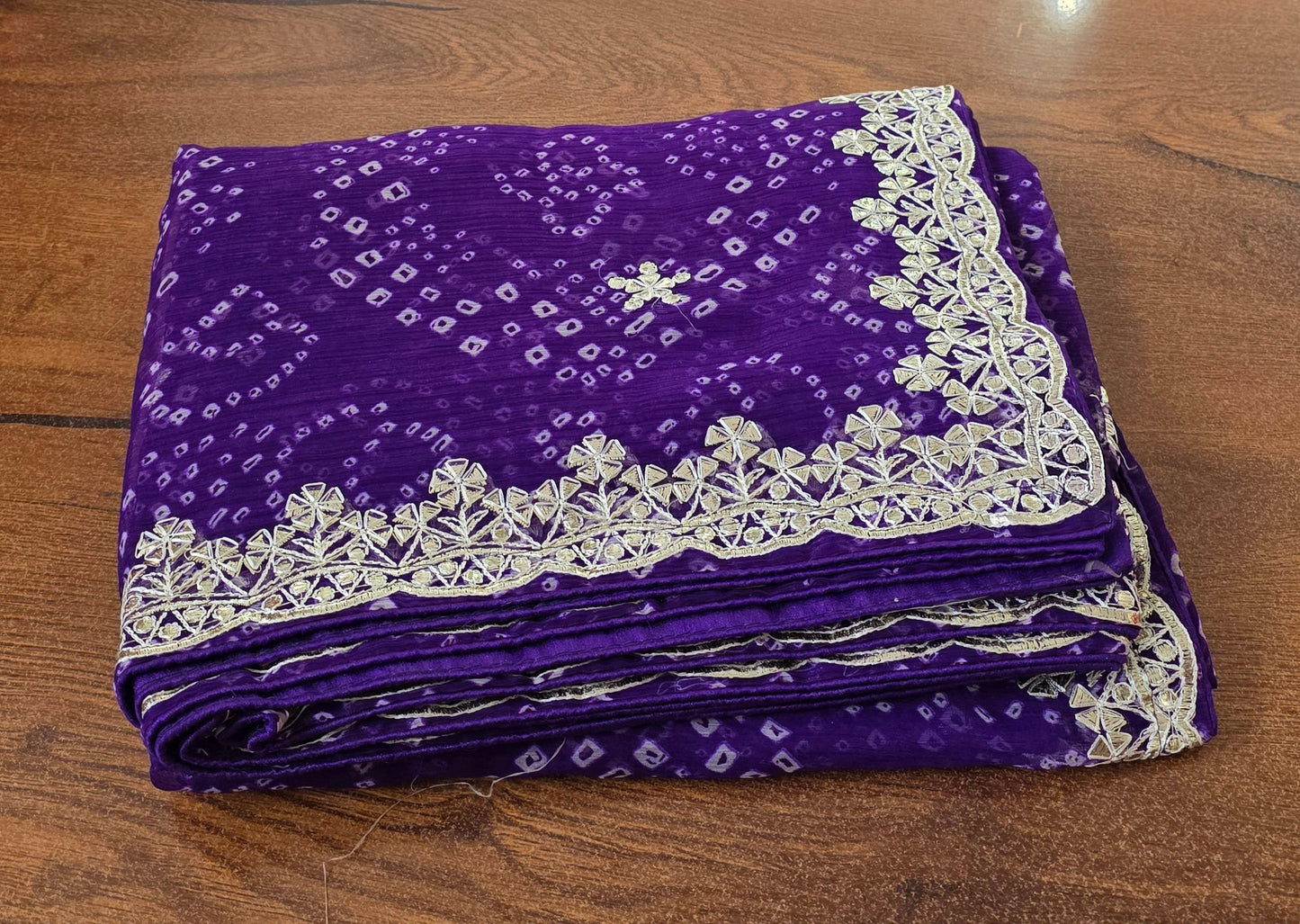 Pure Shiffon Bandhej Saree || A88 ||