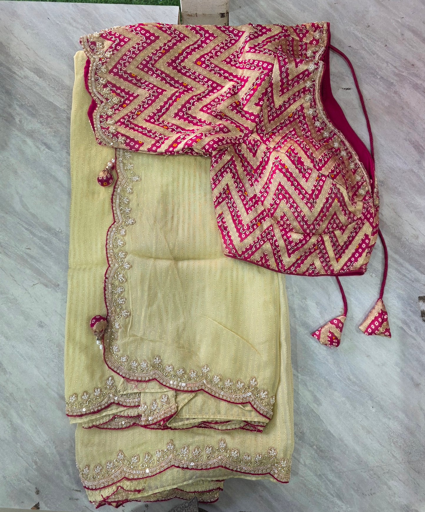 Stich Blouse Pure Saree || A 244 || 6900 ||