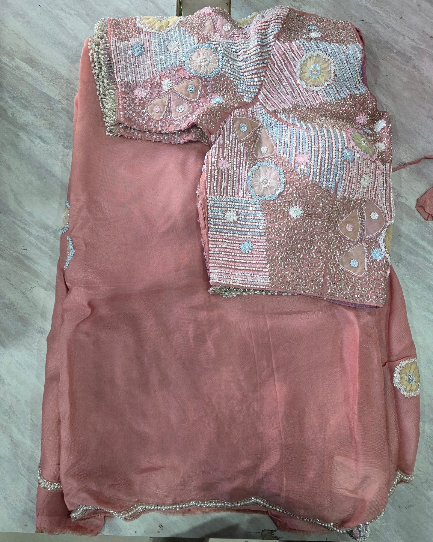 Stich Blouse Pure Saree || A247 || 8050 |||