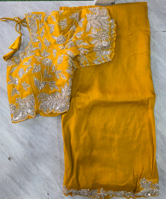 Stich Blouse Pure Saree || A252 || 7900 ||