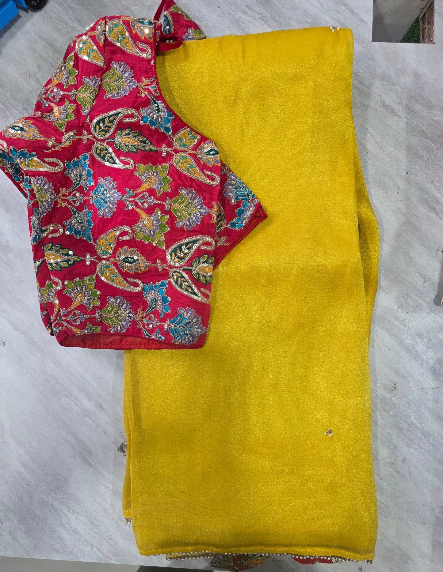 Stich Blouse Pure Saree || A255 || 4500 ||