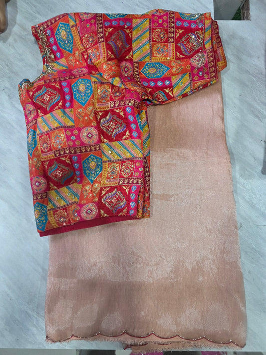 Stich Blouse Pure Saree || A258 || 3100 ||
