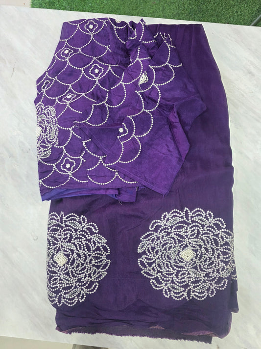 Stich Blouse Pure Saree || A260 || 2900 ||