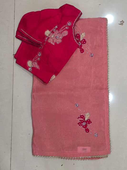 Stich Blouse Pure Saree || A321 || 2500 ||