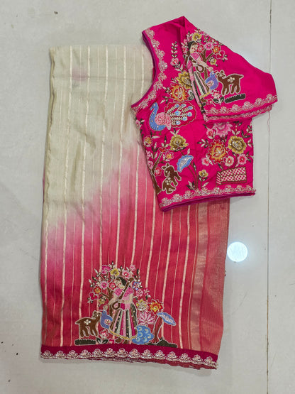 Stich Blouse Pure Saree || A325 || 3500 ||