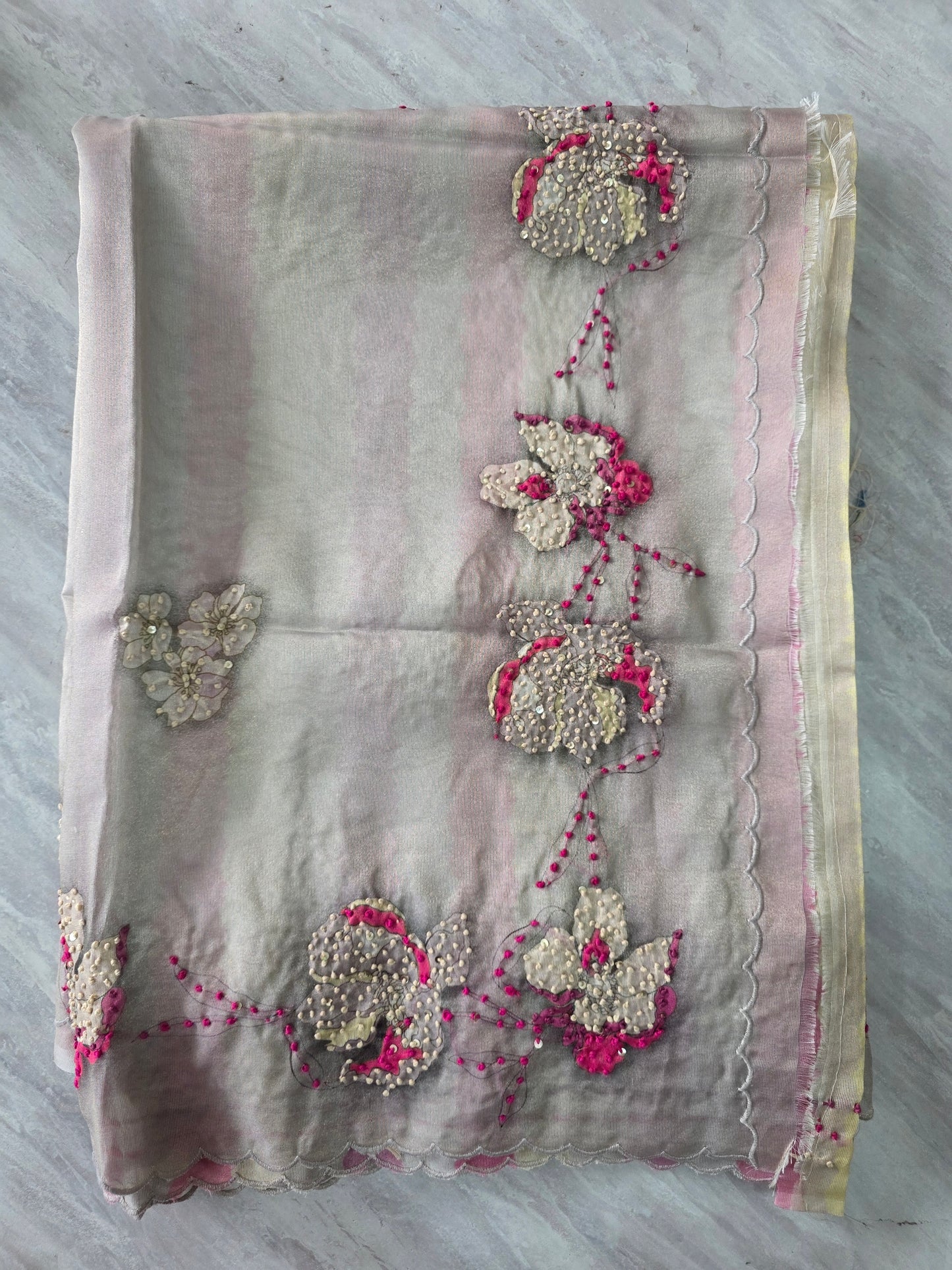 Pure Shiffon Saree || A370 ||