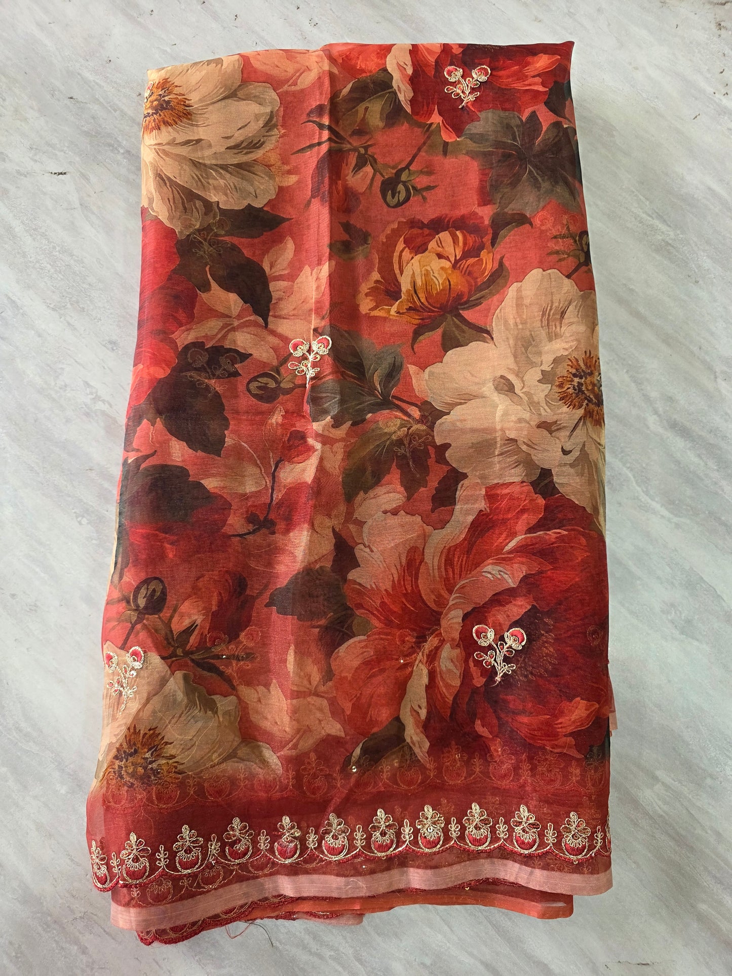 Pure Shiffon Saree || A370 ||