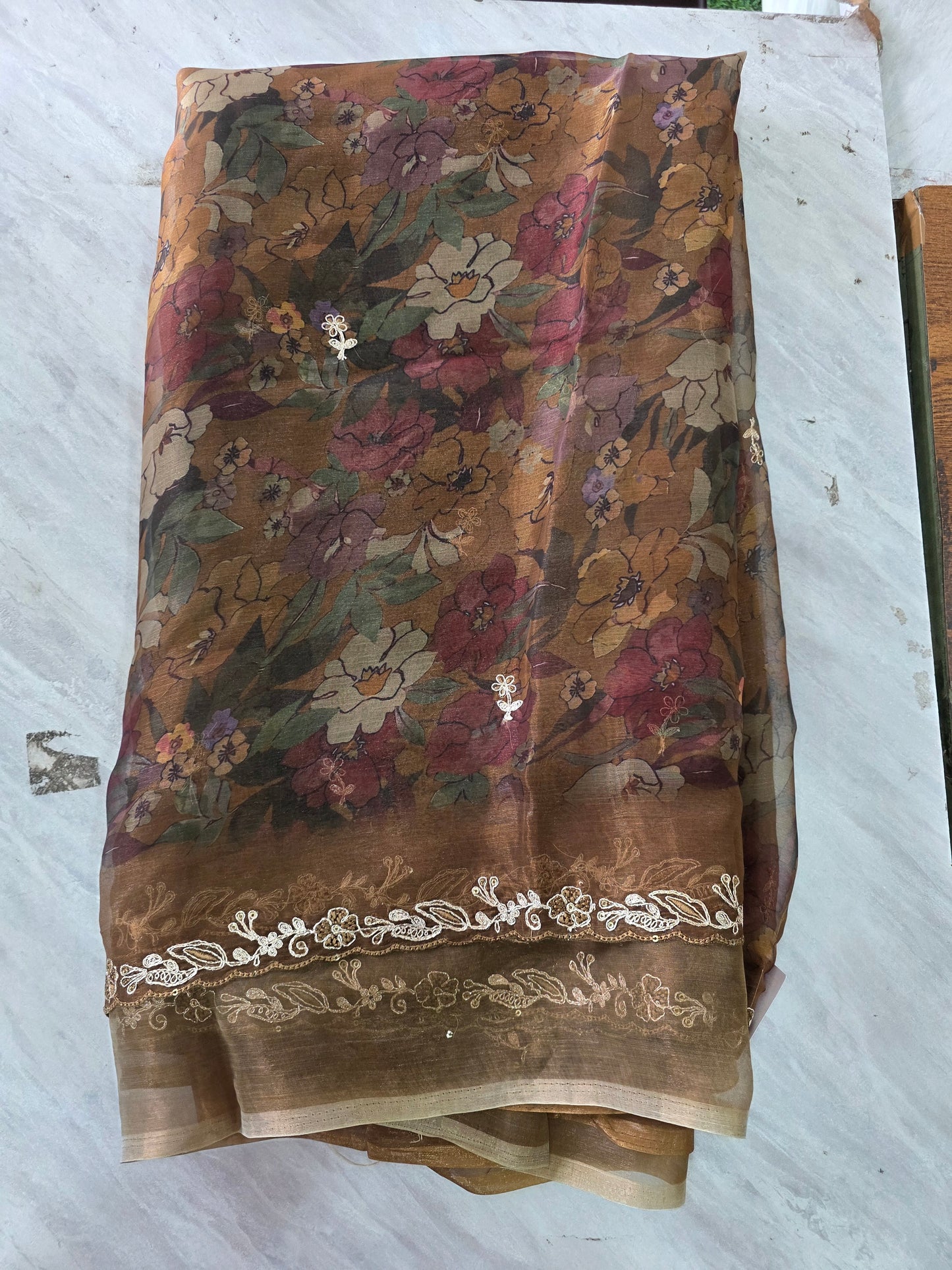 Pure Shiffon Saree || A370 ||