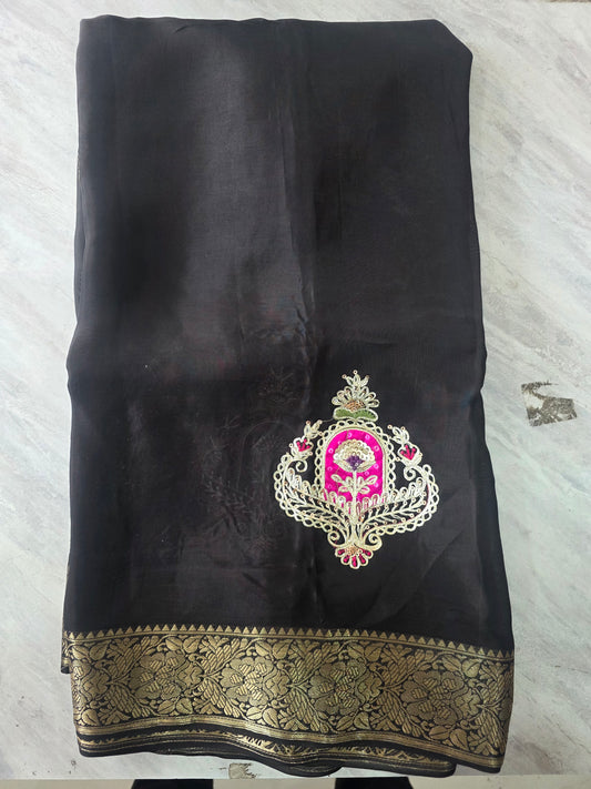 Fancy Black Saree || A279 || 2990 ||