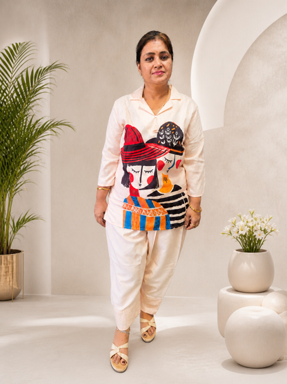 Elegant Designer Co-Ord Set with Artistic Print || D61 ||
