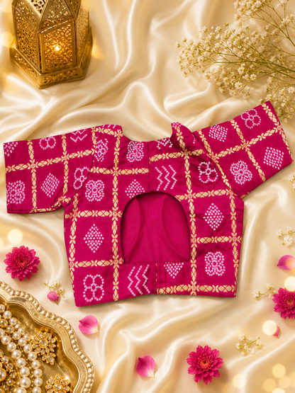 Gajji silk ghatchola Blouse || B11 ||