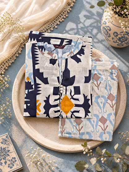 Soft Jute Fabric With Designer Abstract Print All Over Dress , Designer Cord Set || D16 ||