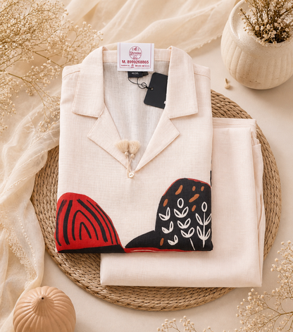 Elegant Designer Co-Ord Set with Artistic Print || D61 ||