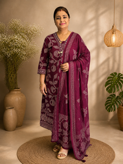 Pure Cotton 3Piece Set || D11 ||