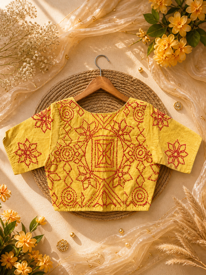 Pure cotton blouses with hand embroidery || B12 ||