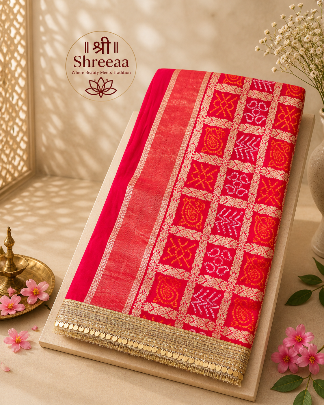 Semi Silk Saree WIth Designer Border || A12 ||