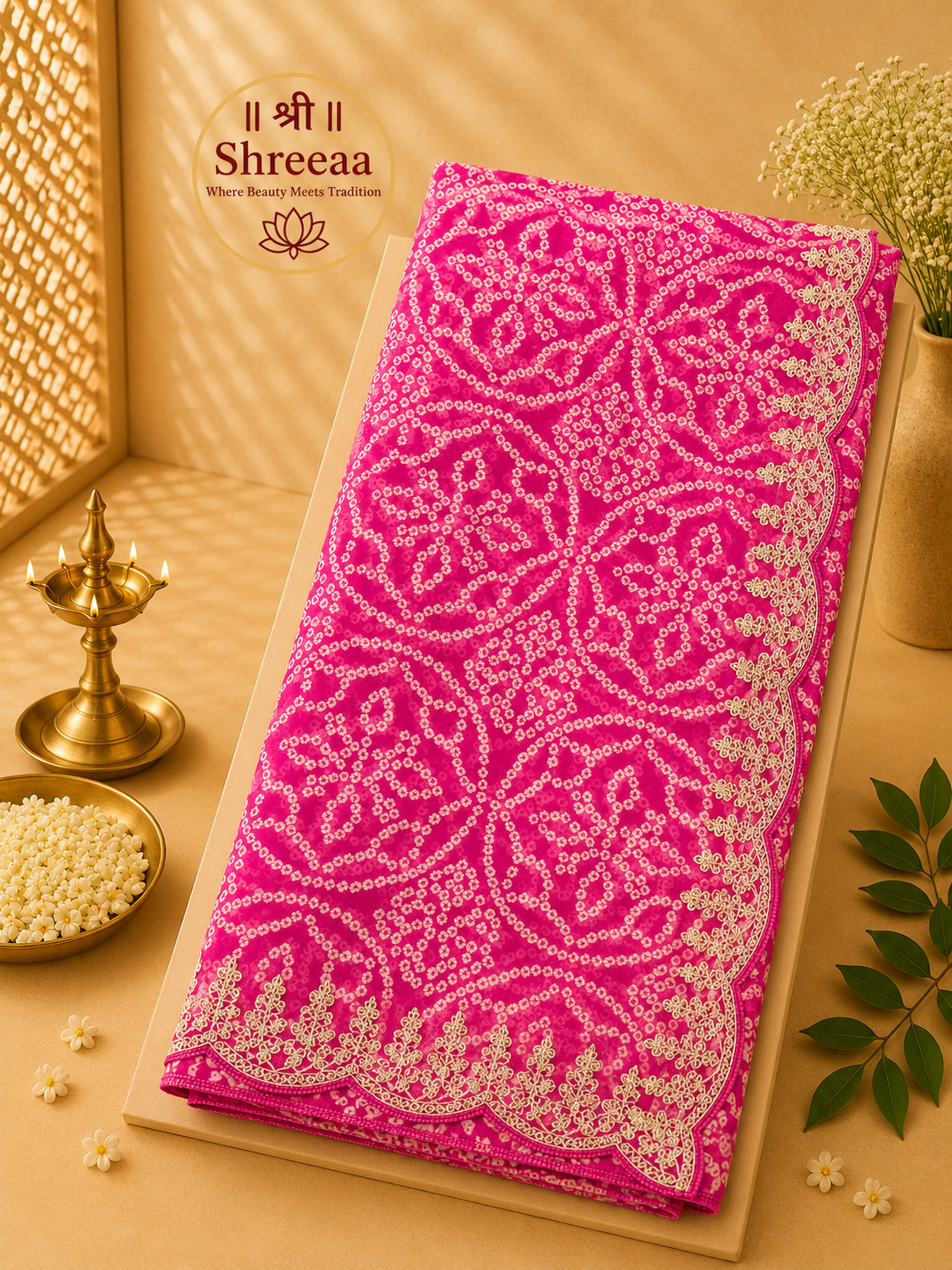 Chiffon Bandhej Sree  || A21 ||