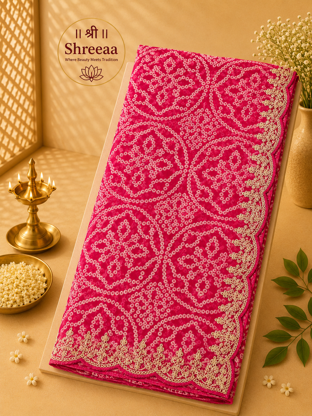 Chiffon Bandhej Sree  || A21 ||