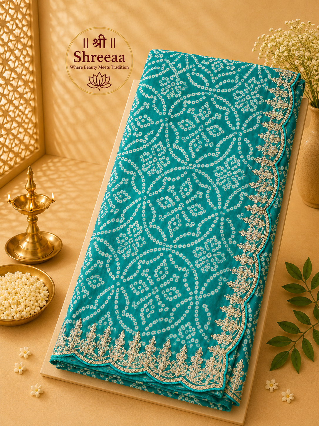 Chiffon Bandhej Sree  || A21 ||