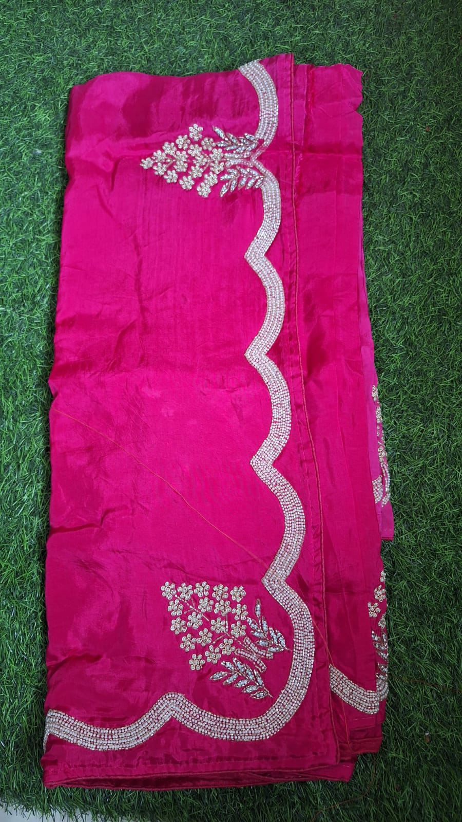Silk Saree With Handwork Border || A62 ||