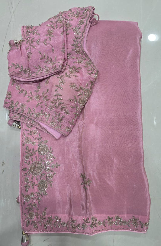 Stich Blouse Pure Saree || A265 || 7800 ||