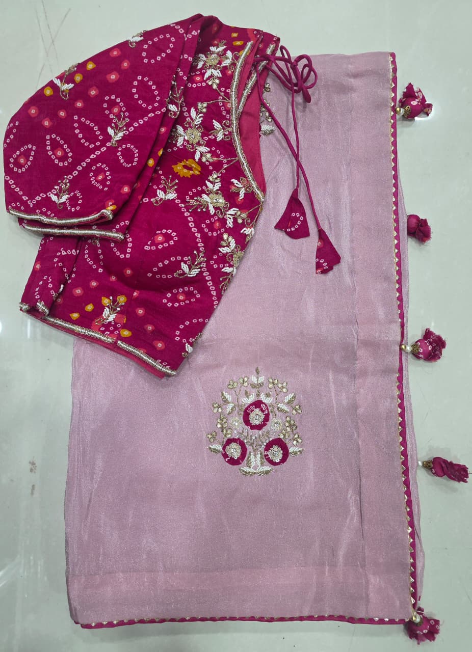 Stich Blouse Pure Saree || A266 || 4500 ||