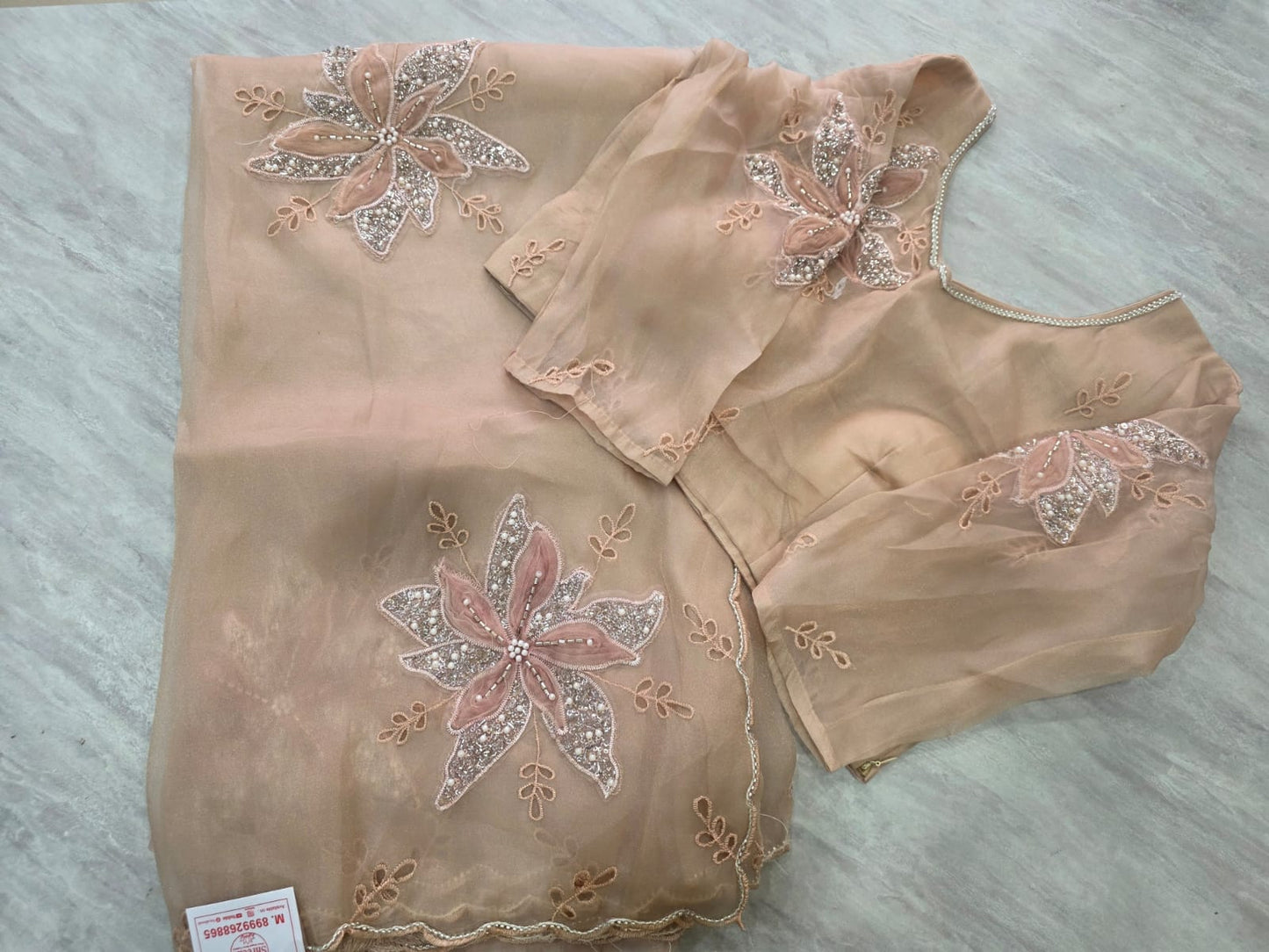 Fancy Fabric Stitch Blouse Saree || SS-SB 051 ||