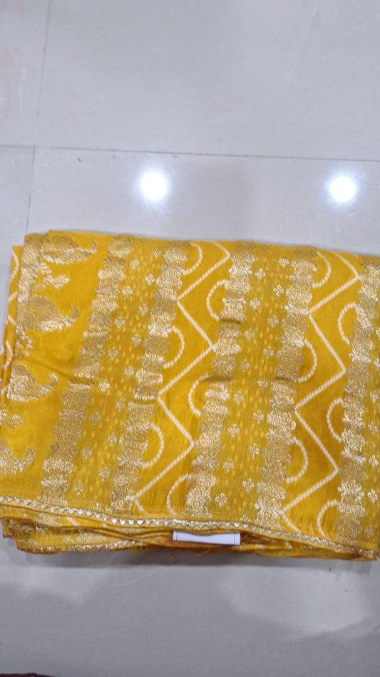 H.O Silk With Bandhej Desing Saree ||  A17 ||