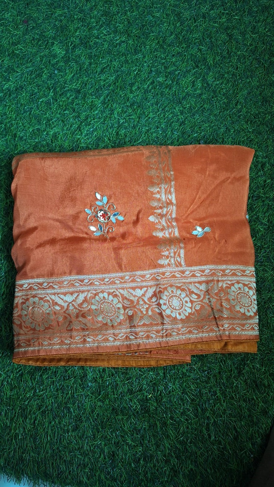 Silk saree With Handwork || A63 ||