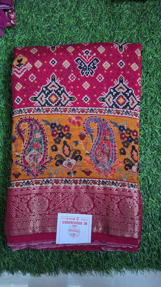 Crape Silk Saree || A64 ||