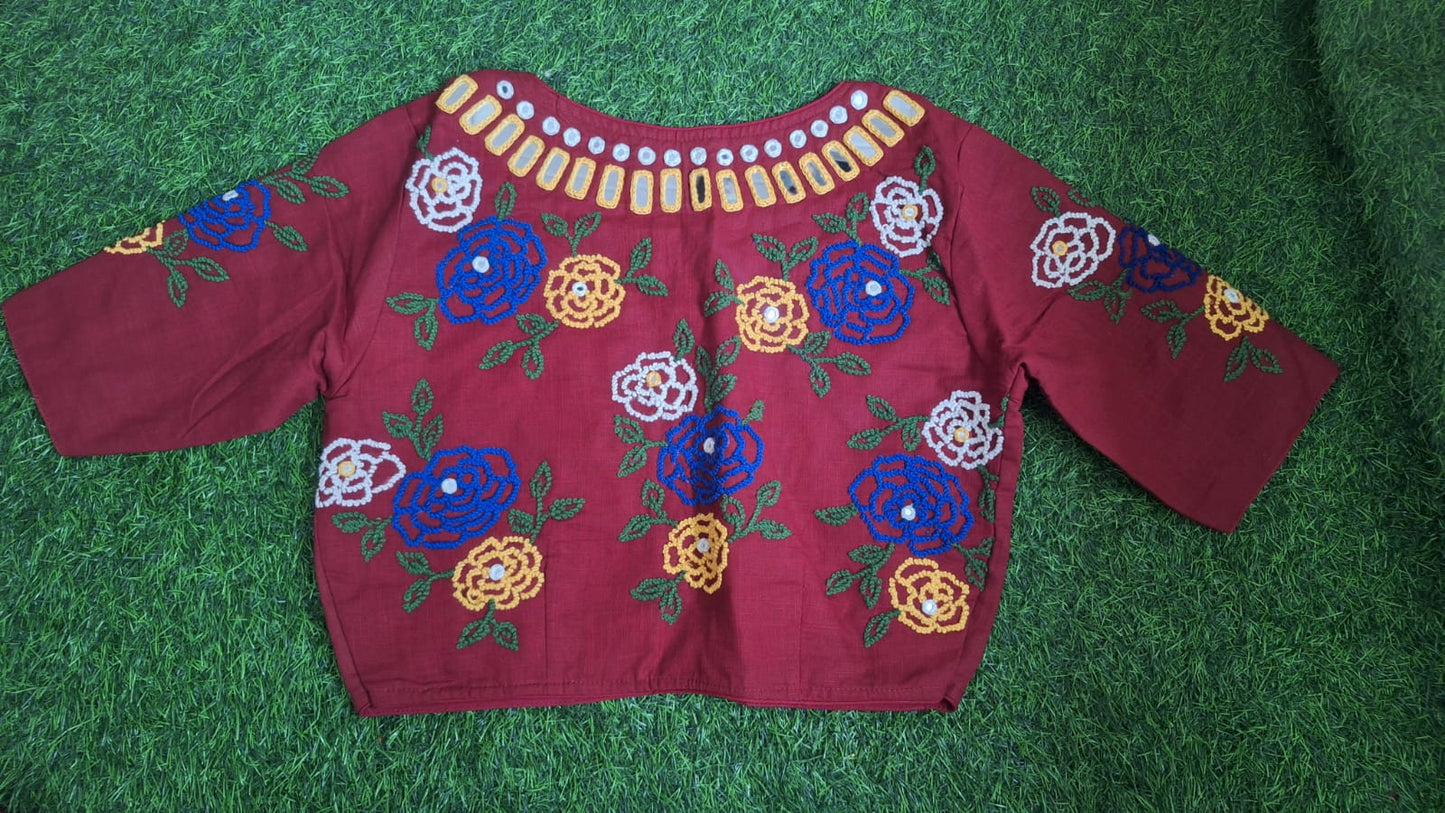 Hand Embroidery Blouse || B24 ||