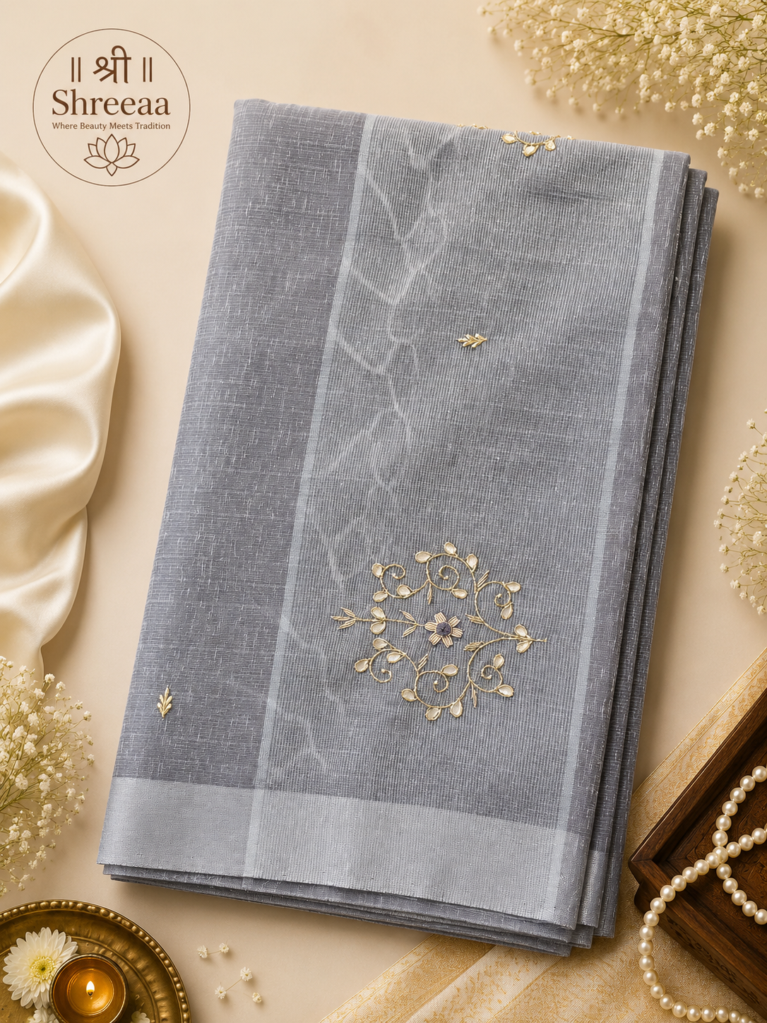 Tissue Supernet Saree || K41 ||