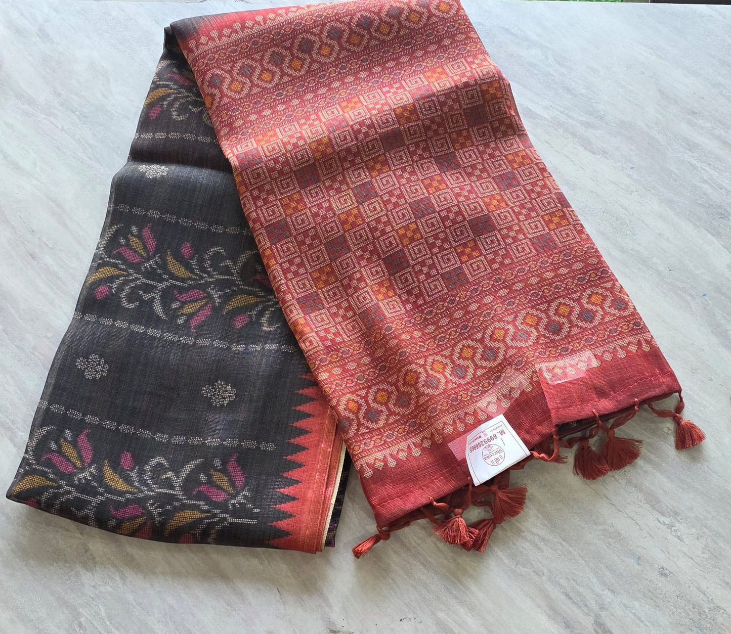 Printed semi tissue silk sarees || A127 || 1160 ||