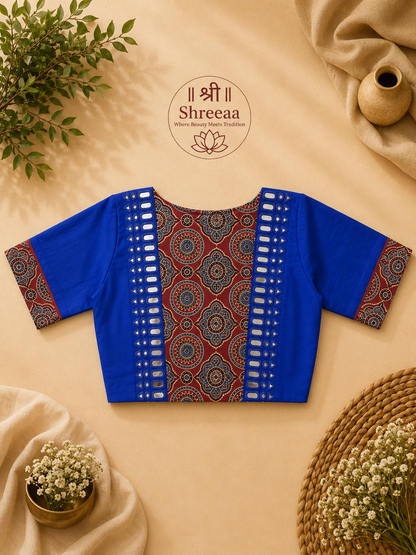 Designer Hand-Stitched Real Mirror Work Blouse || B21 ||