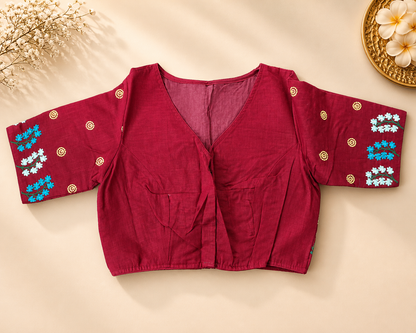 Hand Embroidiery Cotton Blouse || B17 ||