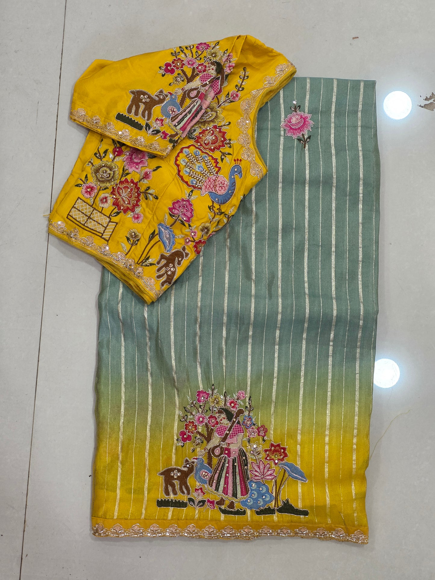 Stich Blouse Pure Saree || A325 || 3500 ||