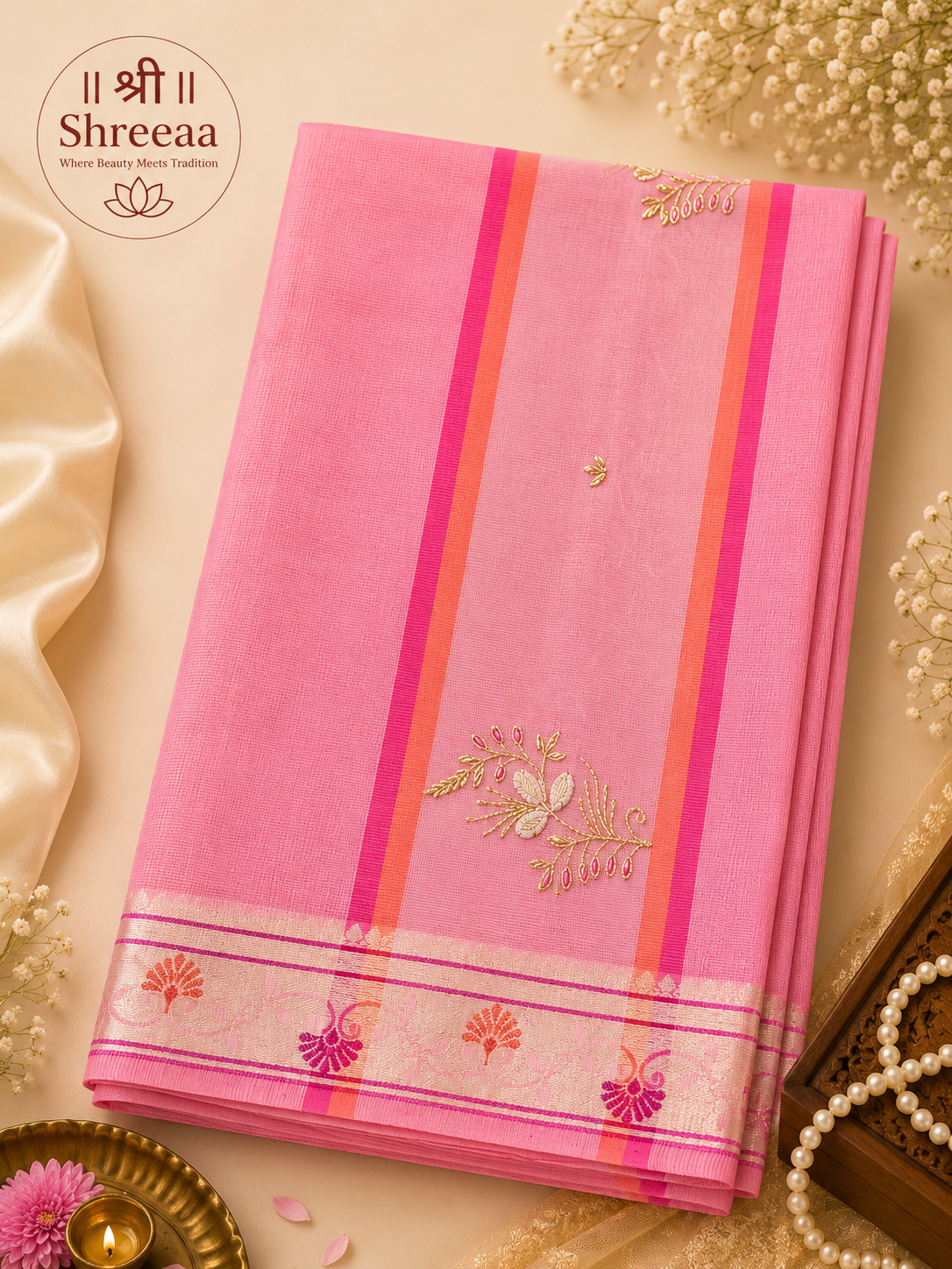 Tissue Supernet Saree || K40 ||